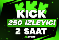 ⭐ [SORUNSUZ] 2 Saat 250 İzleyici Kick ⭐