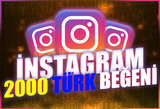 ⭐[SORUNSUZ] 2000 TÜRK BEĞENİ İNSTAGRAM