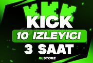 ⭐ [SORUNSUZ] 3 Saat 10 İzleyici Kick ⭐