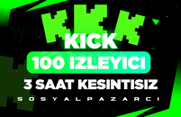 ✅[SORUNSUZ] 3 Saat 100 İzleyici Kick ⭐