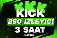 ⭐ [SORUNSUZ] 3 Saat 250 İzleyici Kick ⭐