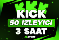 ⭐ [SORUNSUZ] 3 Saat 50 İzleyici Kick ⭐