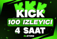 ⭐ [SORUNSUZ] 4 Saat 100 İzleyici Kick ⭐