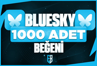 ⭐[SORUNSUZ]⚡BLUESKY 1000 GERÇEK BEĞENİ⭐
