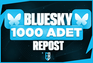 ⭐[SORUNSUZ]⚡BLUESKY 1000 GERÇEK REPOST⭐