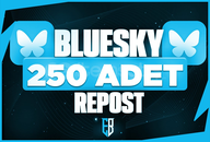⭐[SORUNSUZ]⚡BLUESKY 250 GERÇEK REPOST⭐