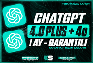 Tedarik | ChatGPT 4.0 PLUS + Dall-e (1 Aylık)