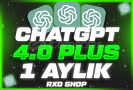 ⭐SORUNSUZ CHATGPT PLUS 4.0 + 4-0 1 AYLIK ⭐