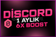 ⭐️[SORUNSUZ] Discord 1 Aylık 6x Boost ⭐️
