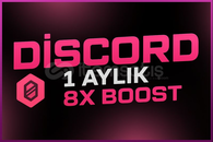 ⭐️[SORUNSUZ] Discord 1 Aylık 8x Boost ⭐️