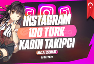 ⭐[Sorunsuz] İnstagram 100 Türk Kadın Takipçi⭐