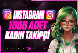 ⭐[Sorunsuz] İnstagram 1000 Kadın Takipçi⭐