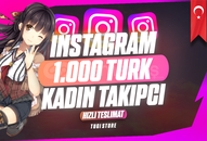 ⭐[Sorunsuz] İnstagram 1000 Türk Kadın Takipçi⭐