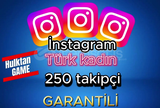 [Sorunsuz] İnstagram 250 Türk Kadın Takipçi