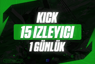 ⭐[SORUNSUZ] Kick 1 Günlük 15 İzleyici