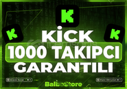 ⭐️(SORUNSUZ)⭐️KİCK 1.000 TAKİPÇİ+GARANTİ✅⭐️