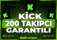 ⭐️(SORUNSUZ)⭐️KİCK 200 TAKİPÇİ+GARANTİ✅⭐️