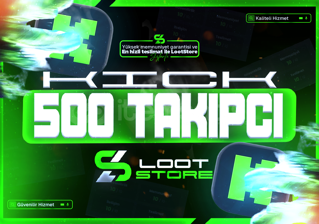 ⭐️(SORUNSUZ)⭐️KİCK 500 TAKİPÇİ+GARANTİ✅⭐️ ⭐️(SORUNSUZ)⭐️KİCK 500 TAKİPÇİ+GARANTİ✅⭐️