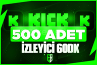 ⭐[SORUNSUZ]⚡KİCK 60DK'LIK 500 İZLEYİCİ⭐
