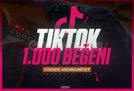 ⭐[Sorunsuz] TikTok 1000 Beğeni Garantili⭐