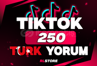  ⭐[SORUNSUZ] TİKTOK 250 TÜRK YORUM⭐
