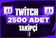 ⭐[SORUNSUZ]⚡TWİTCH 2500 TAKİPÇİ + GARANTİLİ⭐