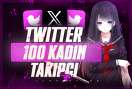 ⭐[Sorunsuz] Twitter 100 Kadın Takipçi⭐