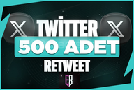 ⭐[SORUNSUZ]⚡TWİTTER 500 RETWEET⭐