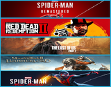 Spider R. + Rdr2 + Tlou + MB2 + Miles Morales