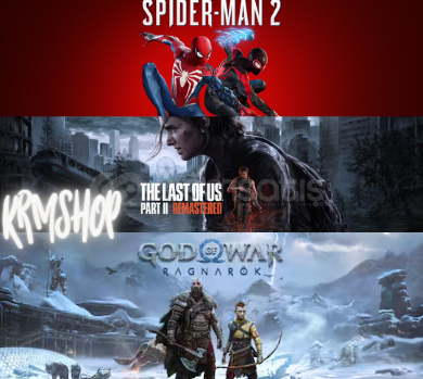 SPIDERMAN 2 + GOW RAGNAROK +TLOU PART 2 PS4/PS5 SPIDERMAN 2 + GOW RAGNAROK +TLOU PART 2 PS4/PS5