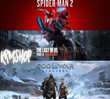 SPIDERMAN 2 + GOW RAGNAROK +TLOU PART 2 PS4/PS5