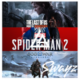 SPİDERMAN 2 + RAGNAROK + LASTOF US PART 2 +PS5