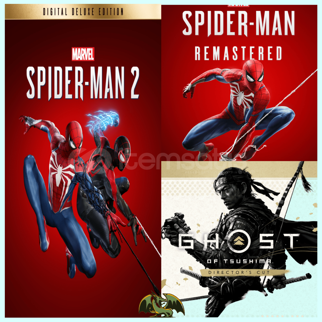 Spiderman 2 + Spider + Ghost of Tsushima Spiderman 2 + Spider + Ghost of Tsushima