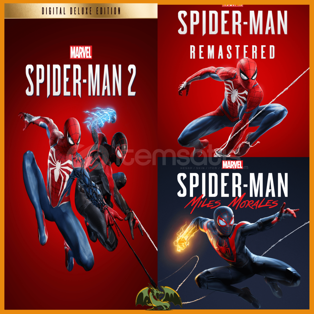 Spiderman 2 + Spider Remastered + Miles Morales Spiderman 2 + Spider Remastered + Miles Morales