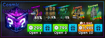 Spin a Brainrot Cosmic Lucky Block x1