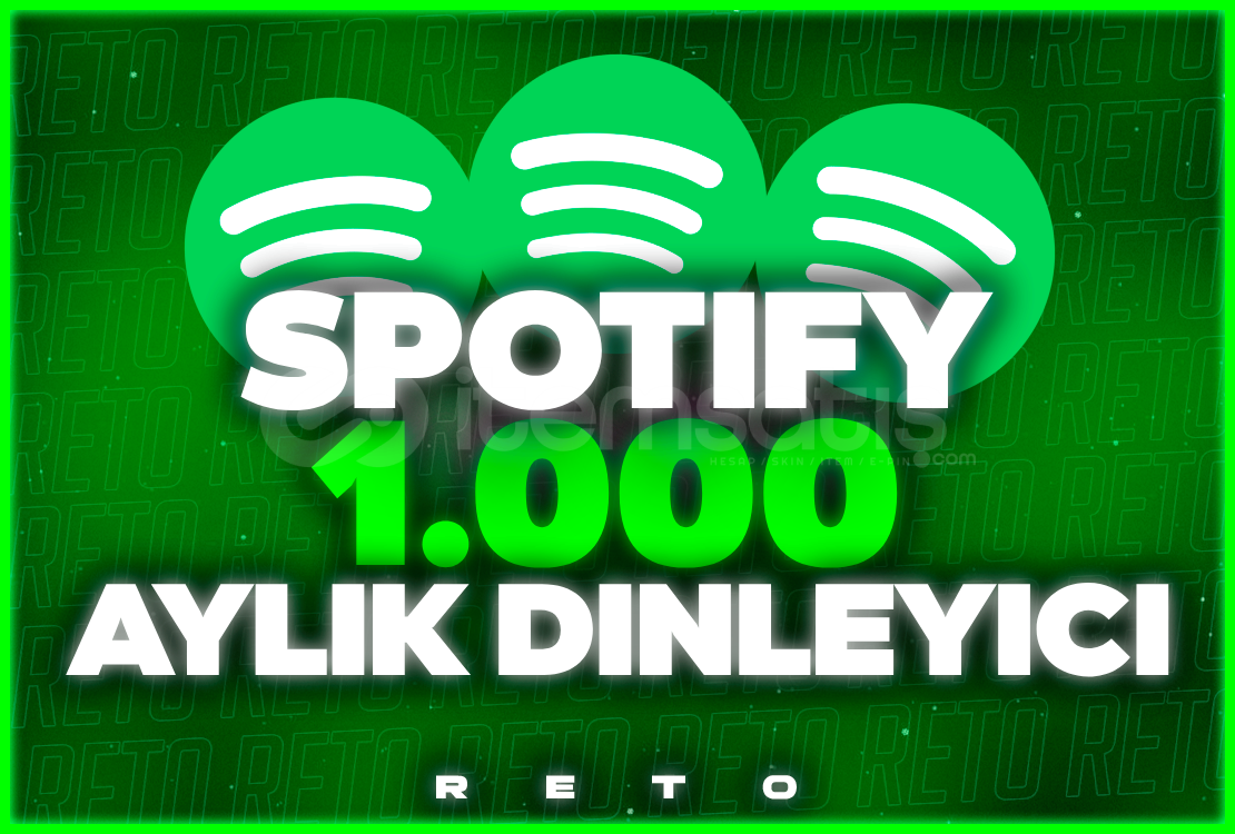 Spotify 1.000 Aylık Dinleyici Spotify 1.000 Aylık Dinleyici