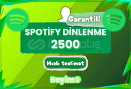 SPOTIFY 2.500 DİNLENME / GARANTİLİ