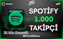 ⭐Spotify 1.000 Global Takipçi [Garanti]⭐