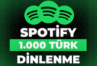 ⭐Spotify 1000 Türk Dinlenme + 30 Gün Garanti⭐