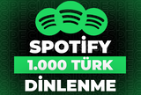 ⭐Spotify 1000 Türk Dinlenme + 30 Gün Garanti⭐