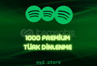 Spotify 1000 Türk Dinlenme - Premium