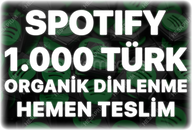 Spotify 1.000 Türk Organik Dinlenme