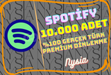 Spotify - 10.000 Adet %100 Türk Dinlenme ⭐