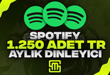 ✨Spotify 1.250 Aylık Türk Dinleyici!