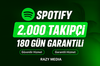 Spotify 2000 Takipçi Garantili 180 gün garantili
