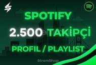 Spotify 2.500 Profil/Playlist Takipçi | GARANTİ