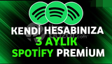 Spotify 3 Aylık Kendi Hesabınıza Premium