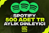✨Spotify 500 Aylık Türk Dinleyici!