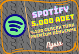 Spotify - 5.000 Adet %100 Türk Dinlenme ⭐