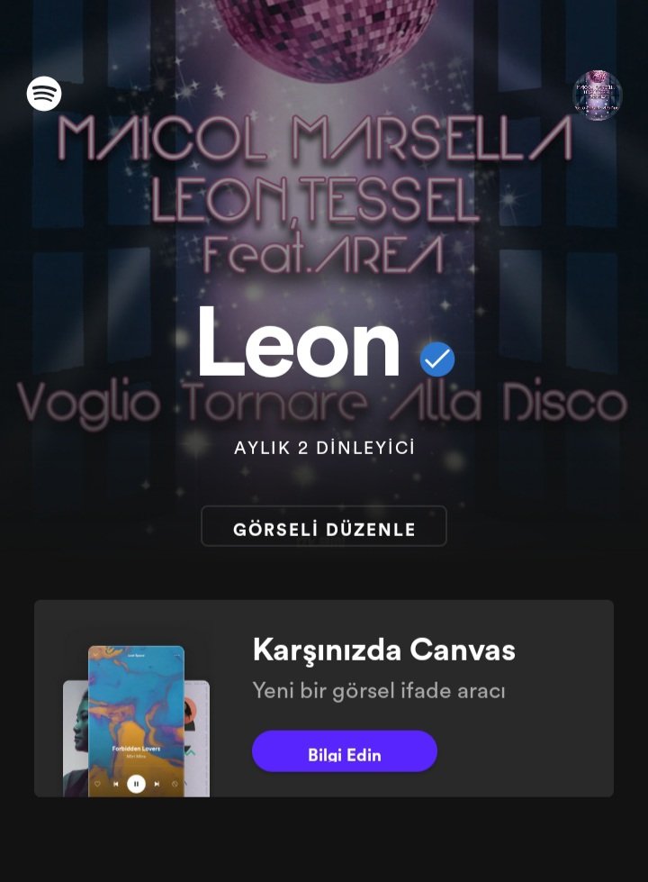 Spotify Mavi Tikli Sanatçı Hesabı Leon